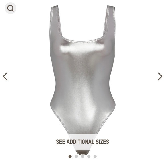 SKIMS Other - Metallic Swim High Cut One Piece